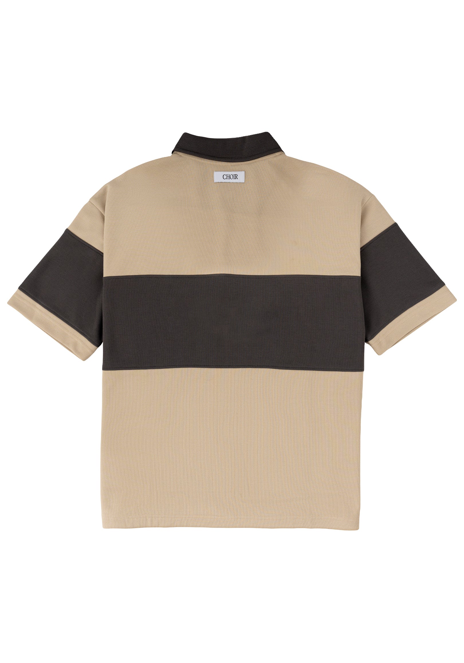 Striped Logo Polo Shirt 條紋logo Polo 衫 - KHAKI