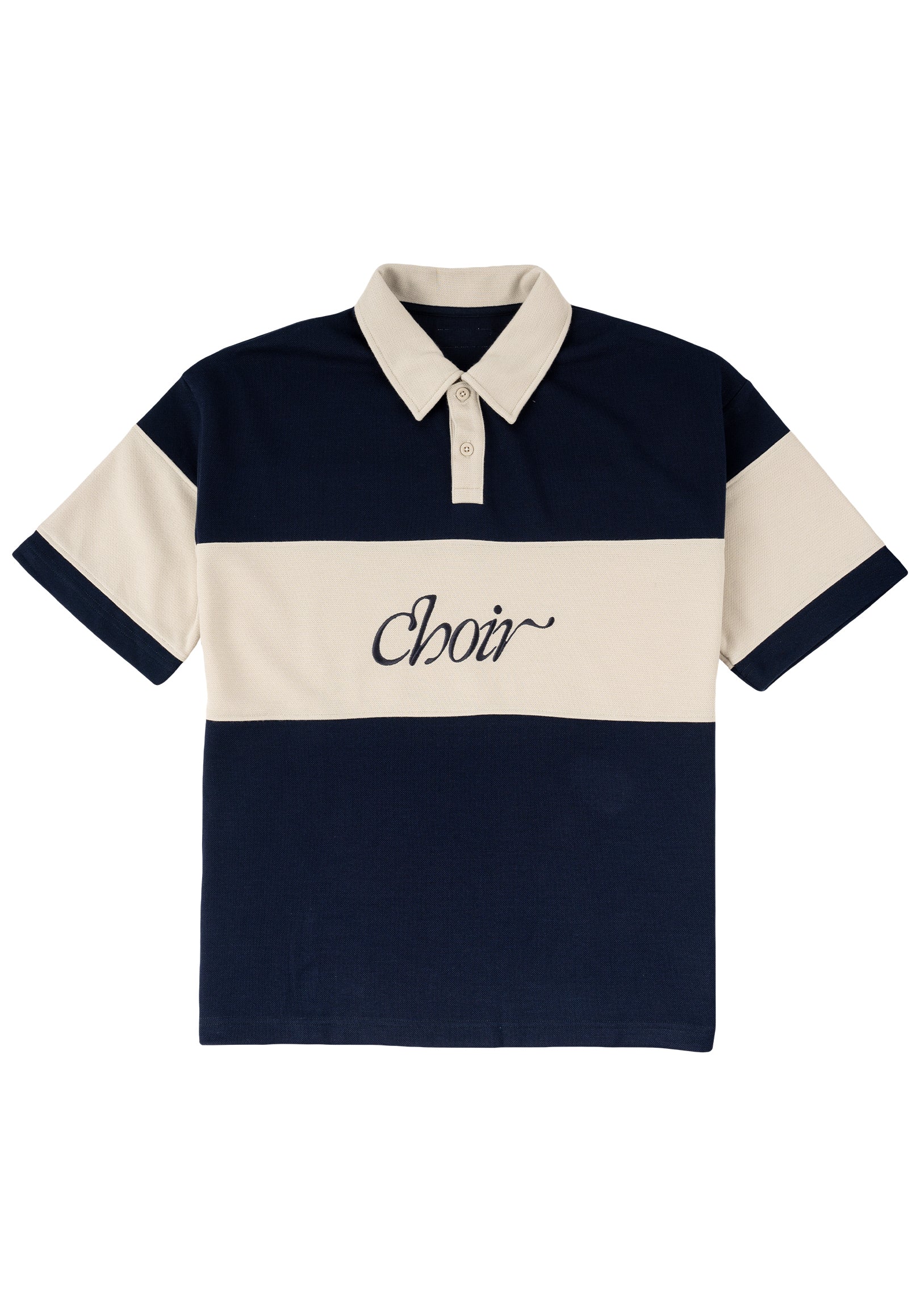 Striped Logo Polo Shirt 條紋logo Polo 衫 - NAVY
