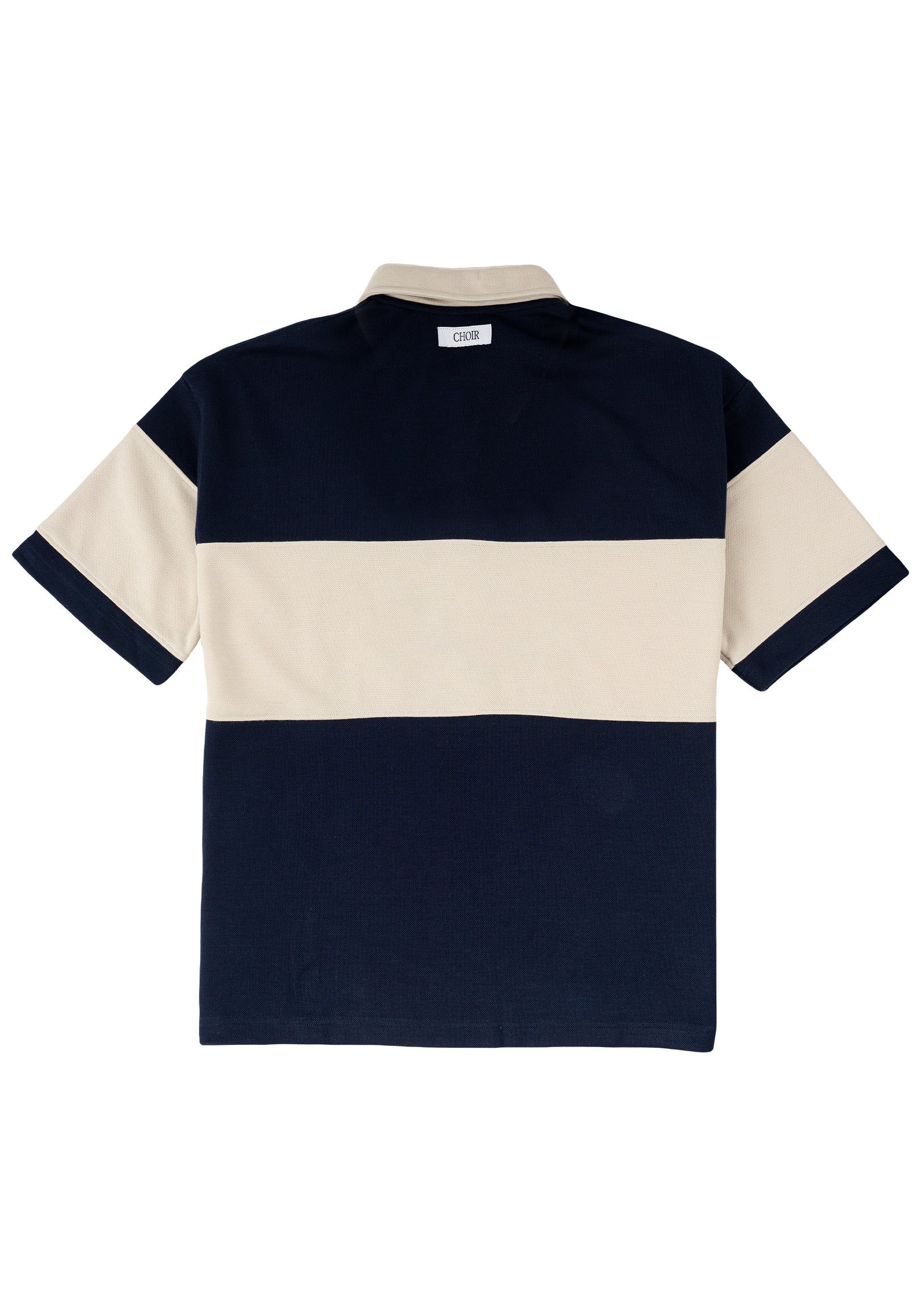Striped Logo Polo Shirt 條紋logo Polo 衫 - NAVY