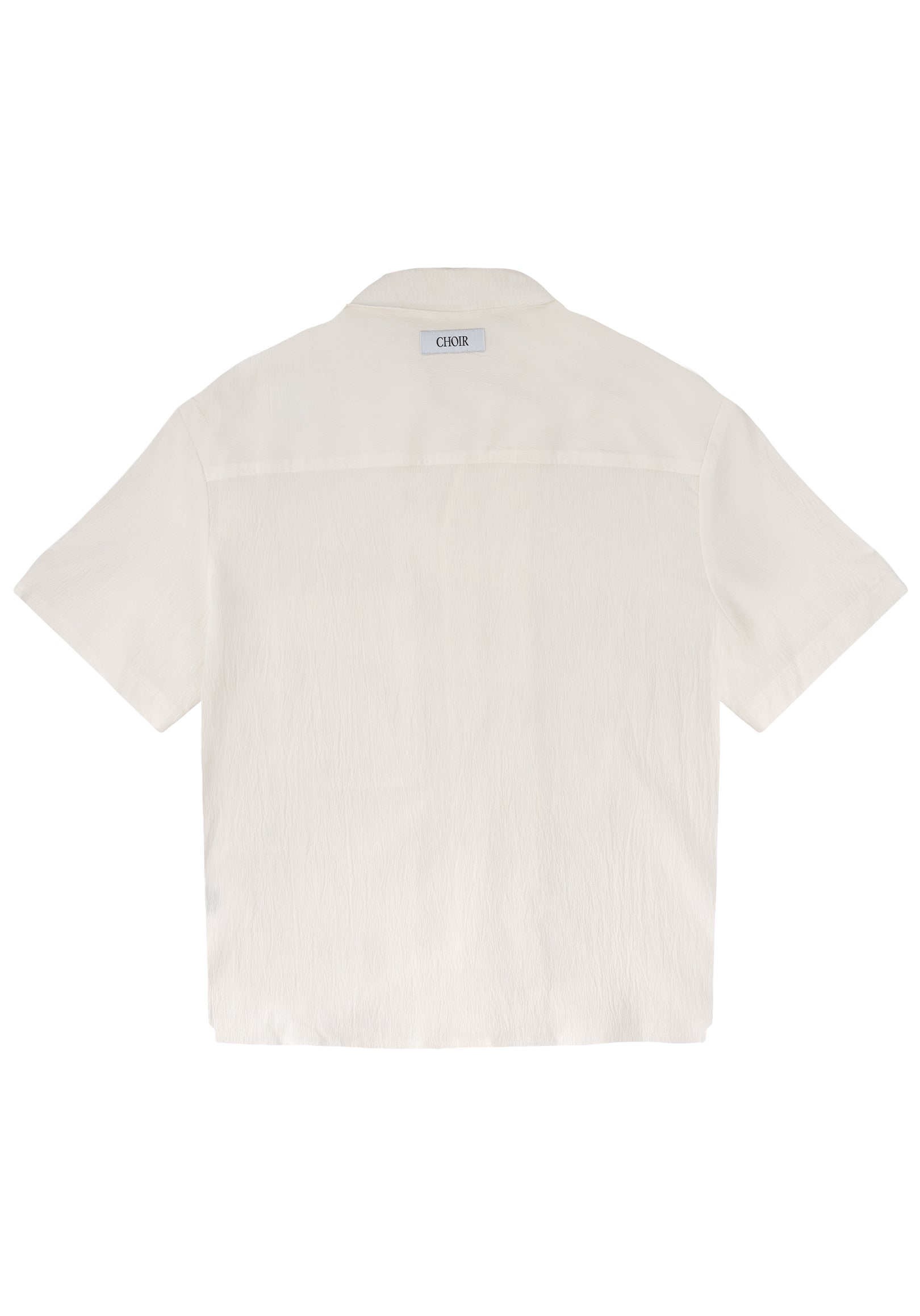 Layered Pocket Shirt 拼接口袋短袖襯衫 - BEIGE