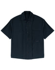 Layered Pocket Shirt 拼接口袋短袖襯衫 - NAVY