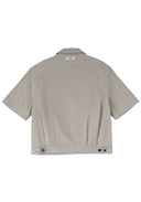 Asymmetric Seam Denim Shirt 不對稱結構牛仔襯衫-Gray