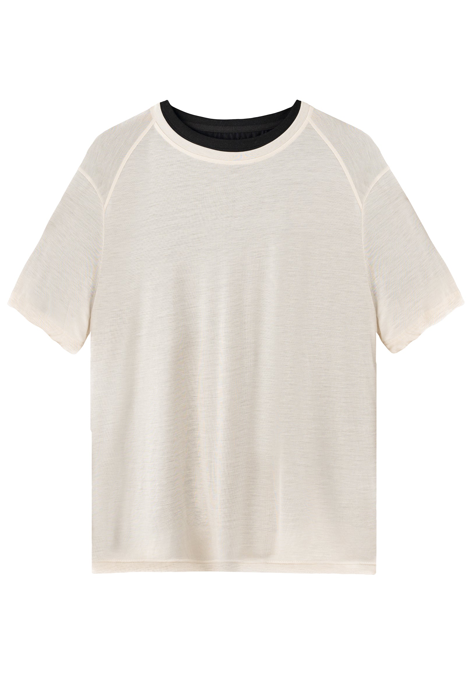 雙層疊穿上衣 Layered Top Set   (白／黑)