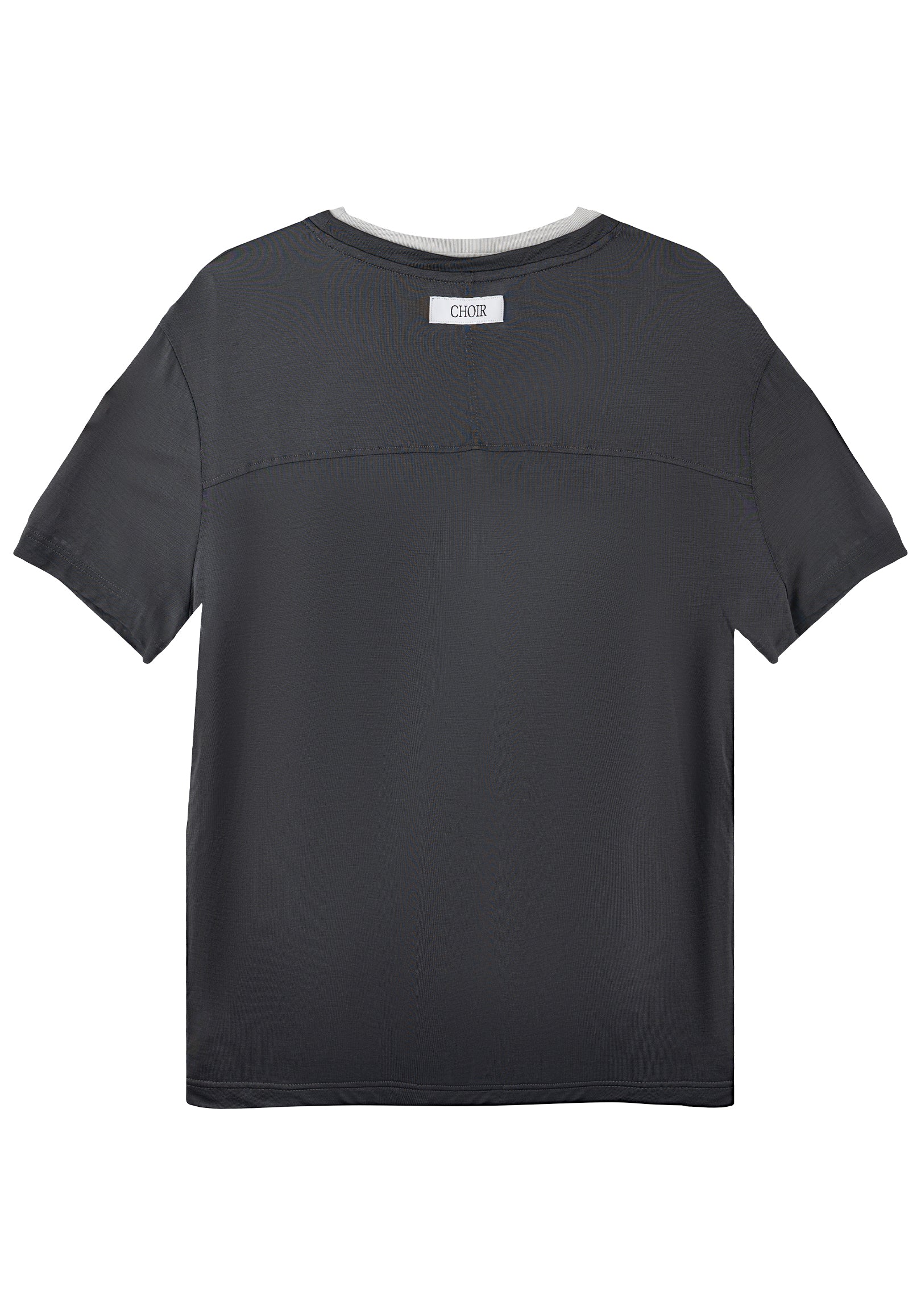 雙層疊穿上衣 Layered Top Set   (淺灰／炭灰)