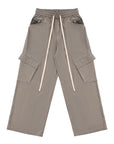 Panel Wide Pants 口袋造型直筒褲 - GREY