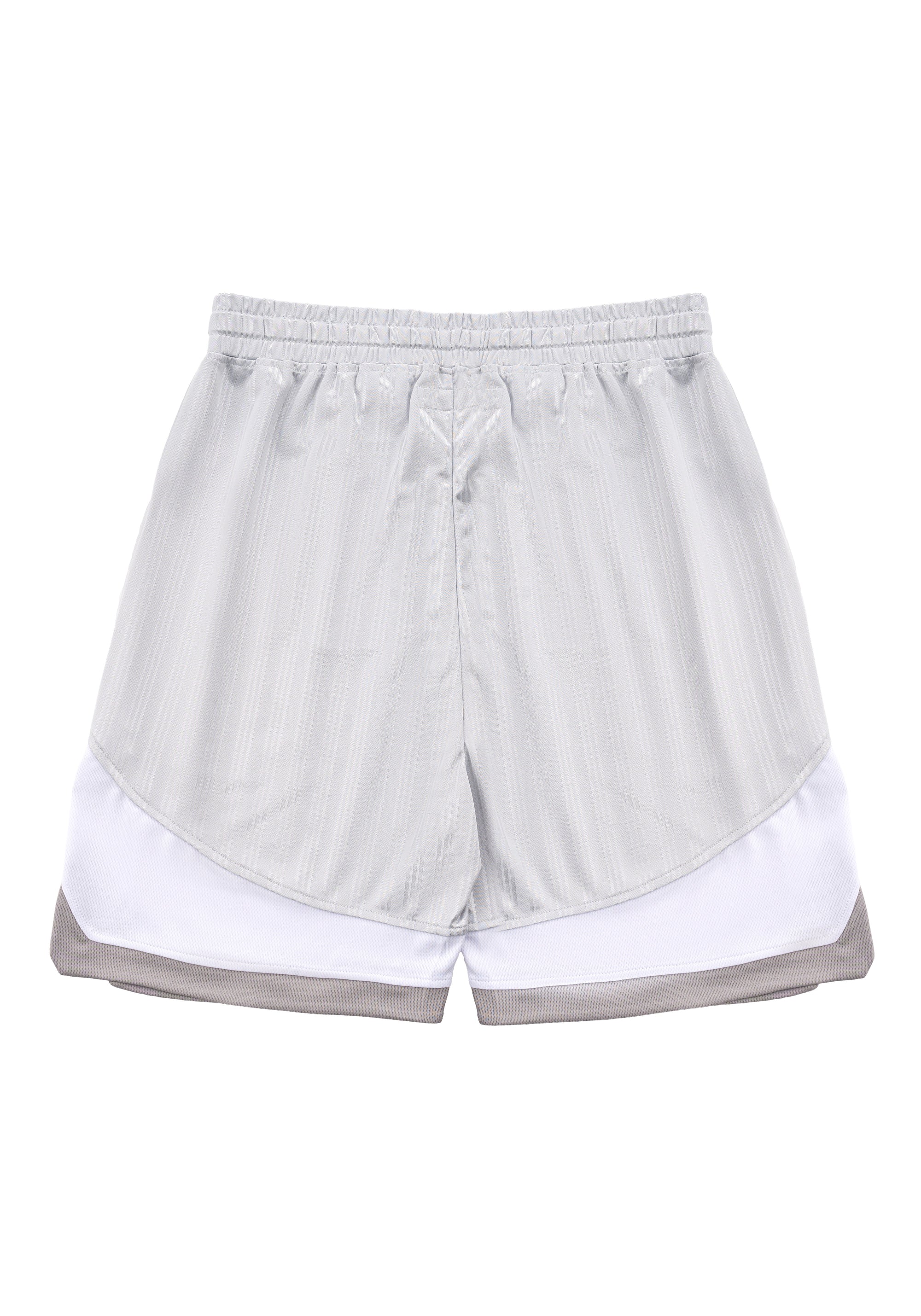 Panel Shorts 刺繡拼接休閒球褲 - GREY