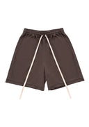 Double Layer Shorts 不收邊設計棉褲-Dark Gray