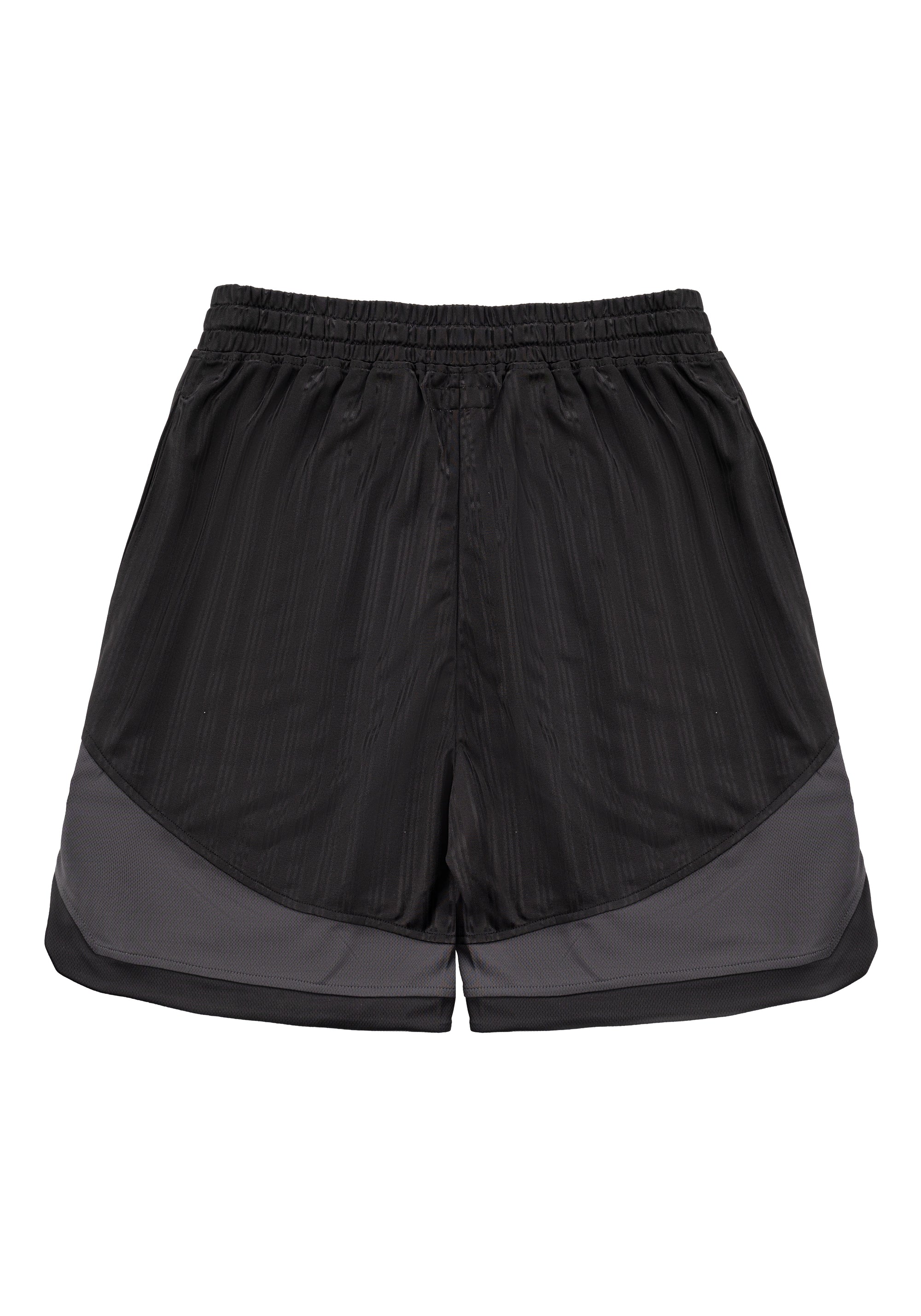 Panel Shorts 刺繡拼接休閒球褲 - BLACK