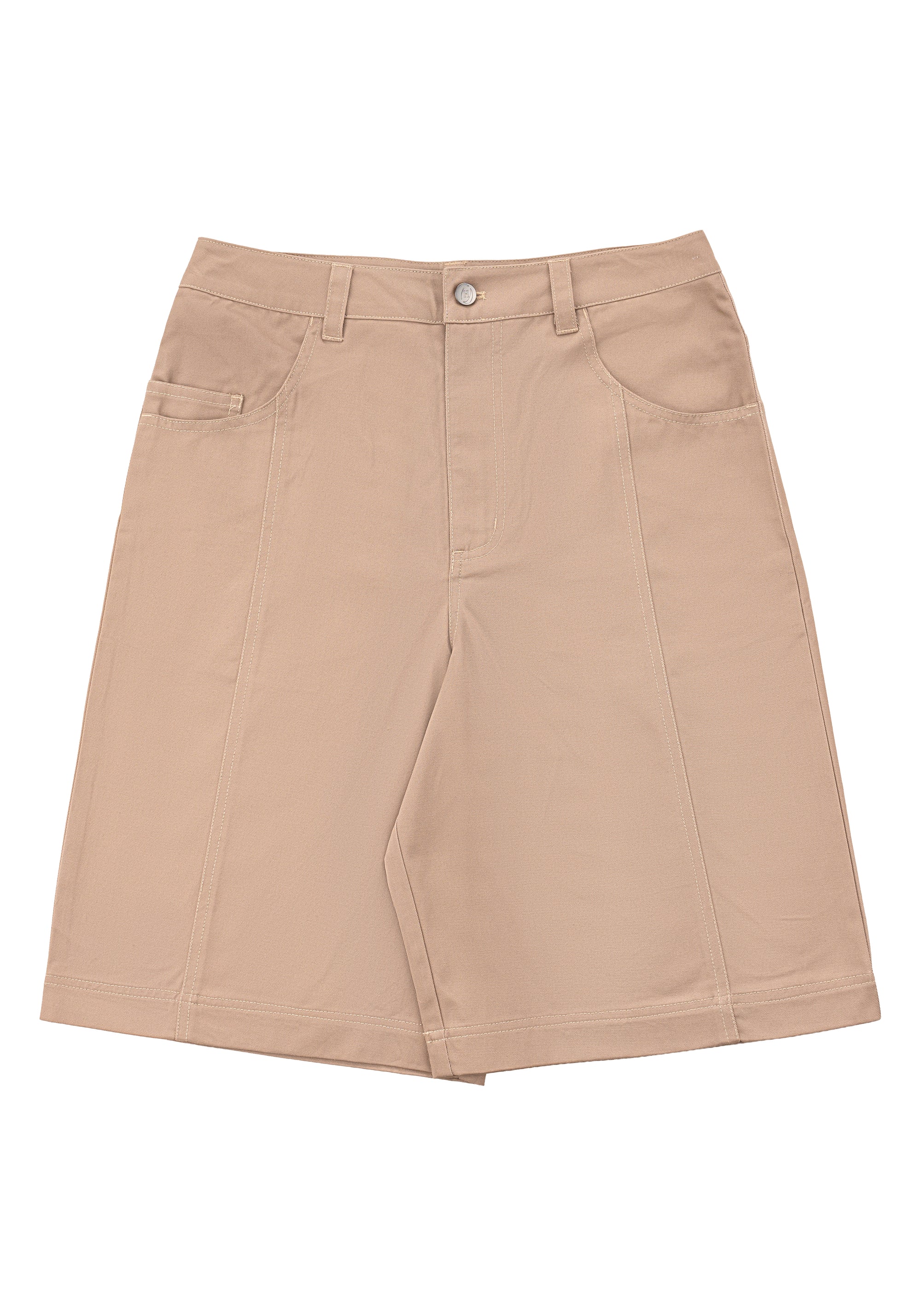 Logo Embroidary Shorts LOGO刺繡七分短褲 - BROWN
