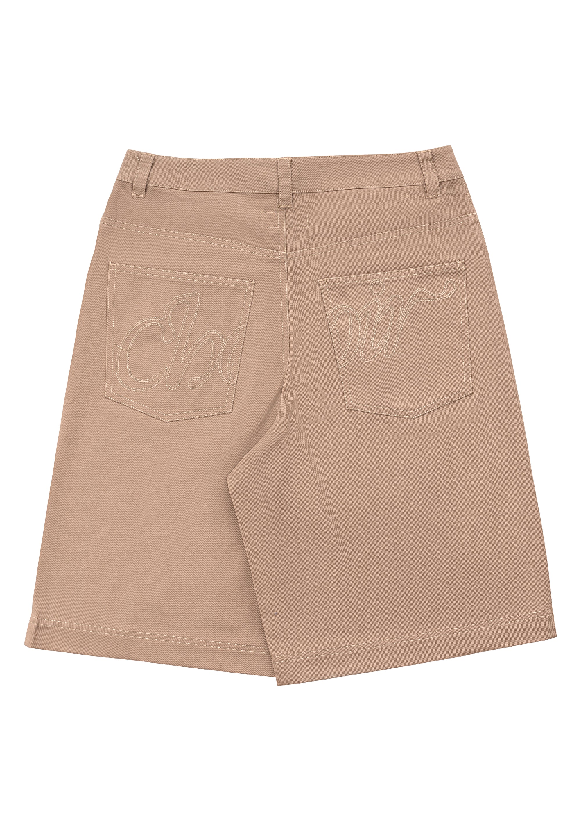 Logo Embroidary Shorts LOGO刺繡七分短褲 - BROWN
