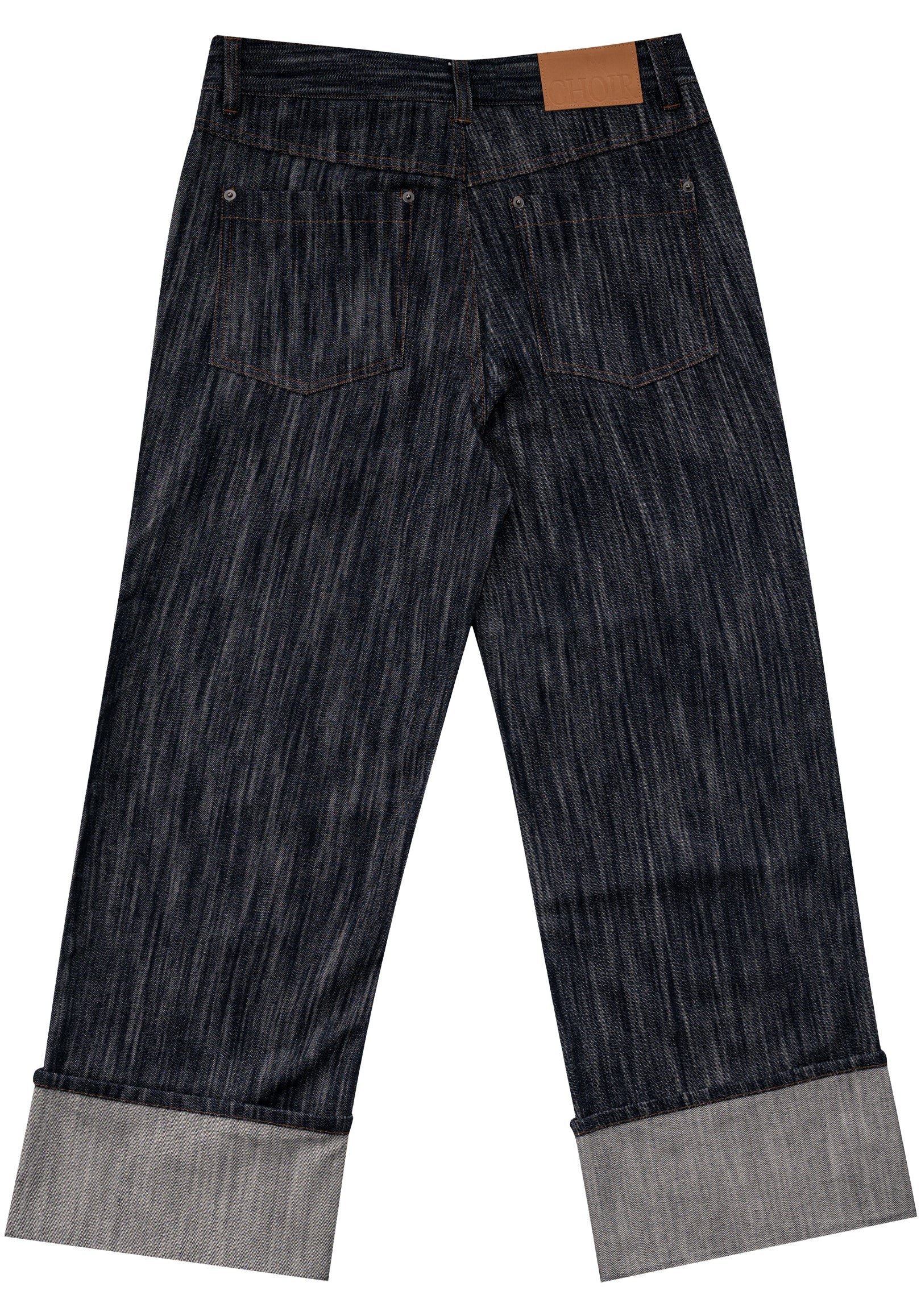 Denim Pants 直筒反摺牛仔寬褲 - Denim