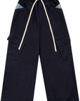Panel Wide Pants 口袋造型直筒褲 - NAVY