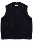 Knit Vest  LOGO簍空針織背心 - NAVY