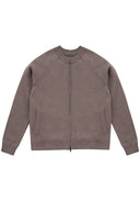 Zip Knit Cardigan 拉克蘭針織雙拉鍊外套-Gray