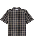Panel Shirt 弧形剪裁格紋襯衫 - BLACK