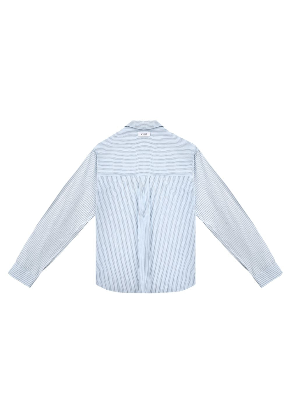 Polo Long Jersey 兩件式設計長袖襯衫 - Blue