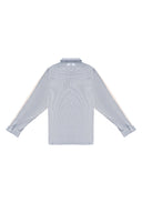 Stripe Long Shirt 休閒直條襯衫-Gray