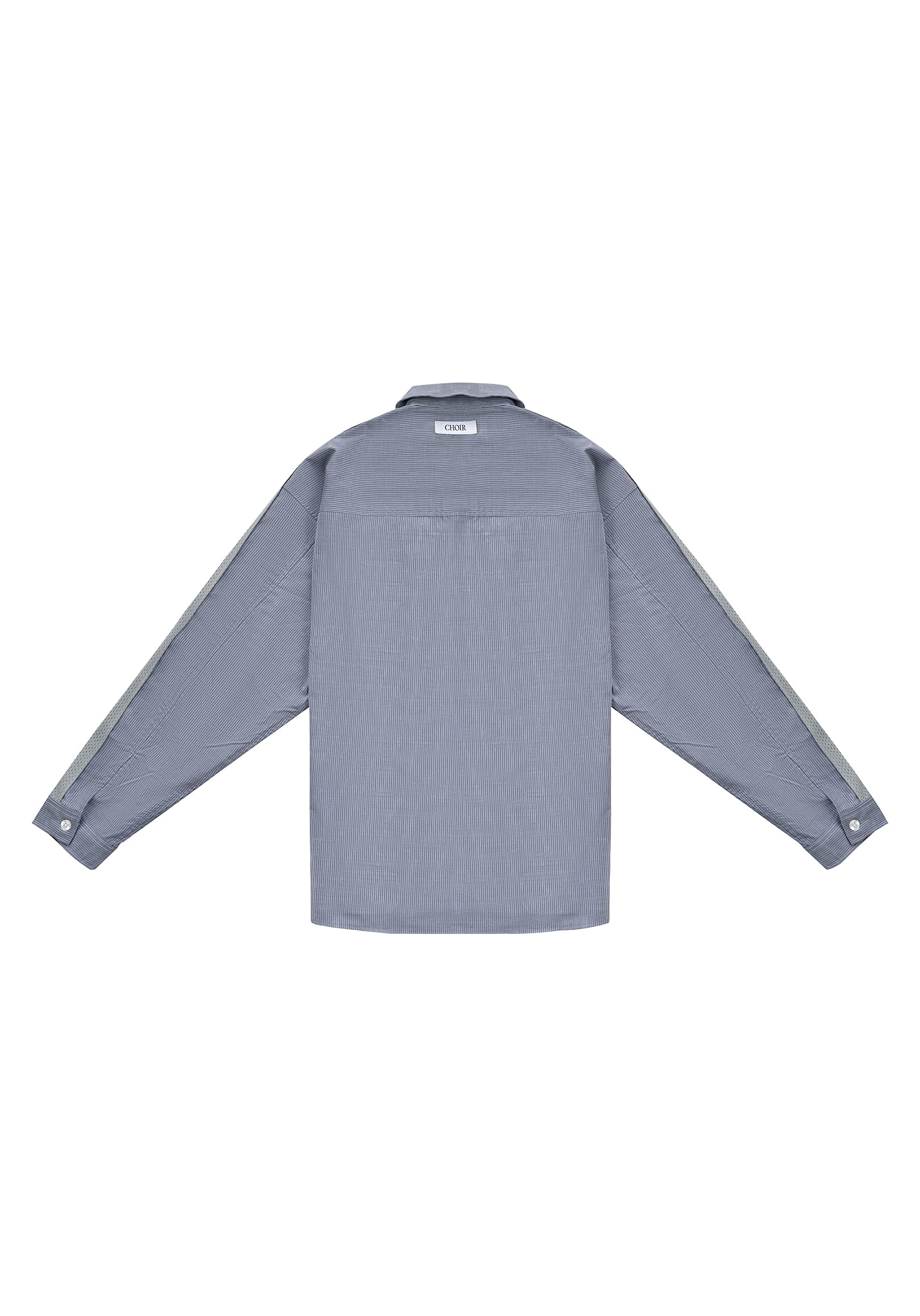 Stripe Long Shirt 休閒直條襯衫- Dark Gray