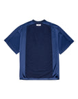Mesh Tee 拼接刺繡球衣 - NAVY