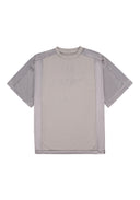 Mesh Tee 拼接刺繡球衣-Gray
