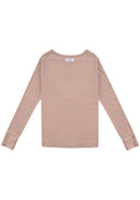 Rib Knit Tee 方領羅紋打底長袖-Khaki