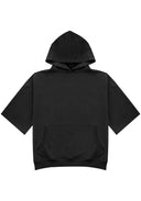 Half Hoodie 短袖連帽上衣-Black