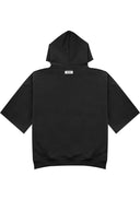 Half Hoodie 短袖連帽上衣-Black