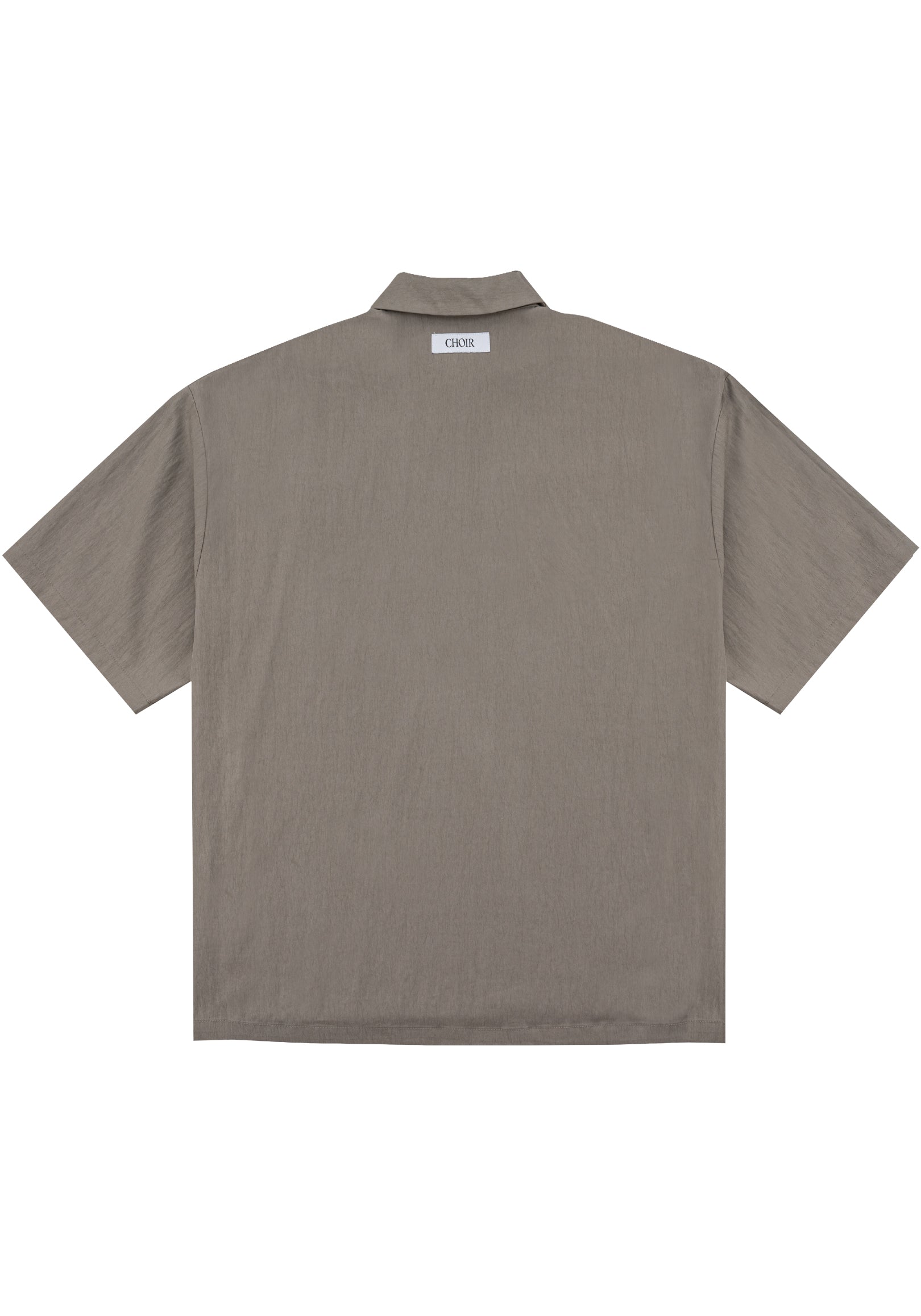 Pocket Shirt 口袋撞色刺繡襯衫 - GREY
