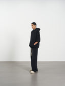 Half Hoodie 短袖連帽上衣-Black