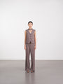 Asymmetric Wrap Vest 不對稱裹式背心-Mocha Gray