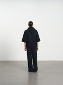 Half Hoodie 短袖連帽上衣-Black