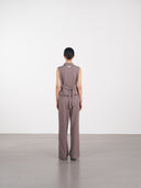 Asymmetric Wrap Vest 不對稱裹式背心-Mocha Gray