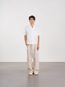 Layered Pocket Shirt 拼接口袋短袖襯衫-Beige