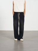 Sweat Pant 牛仔造型棉褲-Black