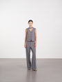 Asymmetric Wrap Vest 不對稱裹式背心-Gray