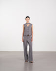 Asymmetric Wrap Vest 不對稱裹式背心-Gray