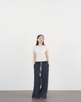 Raw-Edge Sweatpants 毛邊運動長褲-Navy