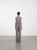 Asymmetric Wrap Vest 不對稱裹式背心-Gray