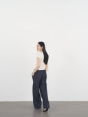 Raw-Edge Sweatpants 毛邊運動長褲-Navy
