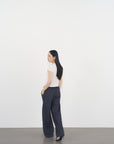 Raw-Edge Sweatpants 毛邊運動長褲-Navy