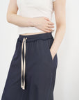Raw-Edge Sweatpants 毛邊運動長褲-Navy