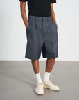 Pleated Shorts 雙層壓摺西裝短褲 - Grey