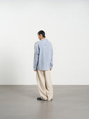 Stripe Long Shirt 休閒直條襯衫-Gray