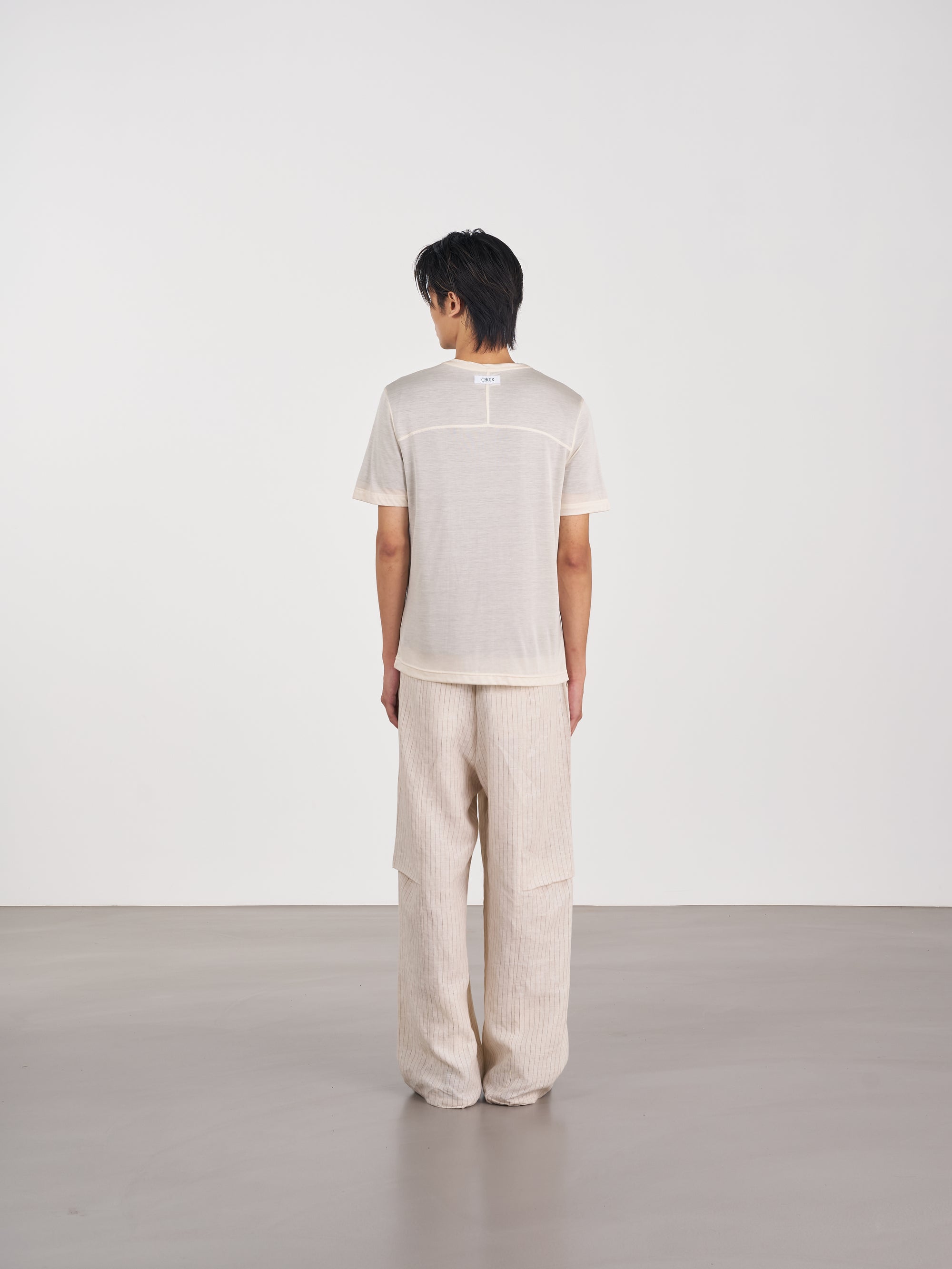 雙層疊穿上衣 Layered Top Set   (白／黑)