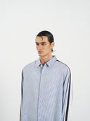 Stripe Long Shirt 休閒直條襯衫-Gray