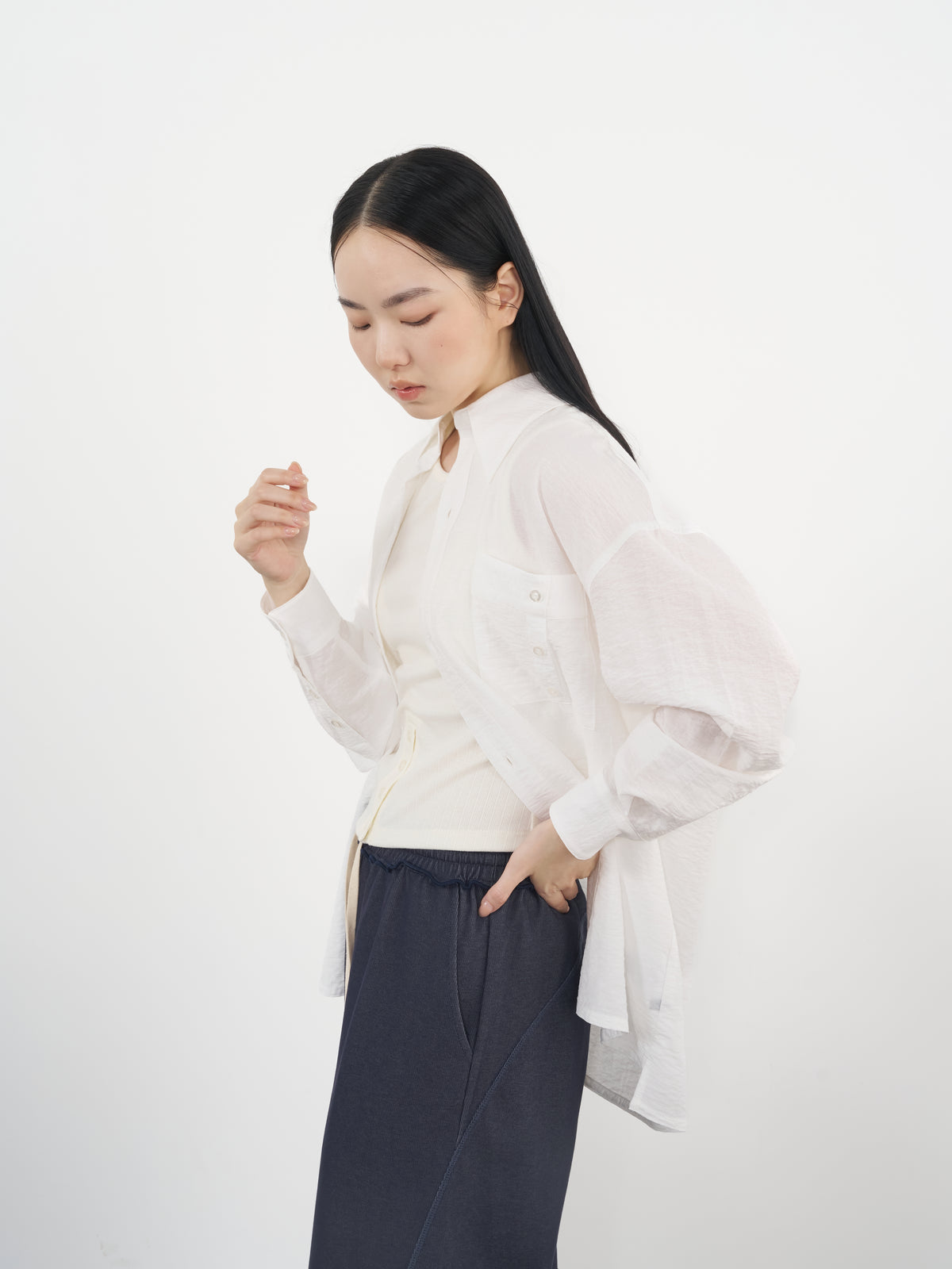 Structured Pocket Shirt 結構口袋襯衫-White