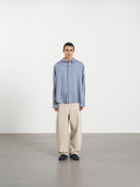 Stripe Long Shirt 休閒直條襯衫-Dark Gray