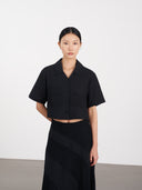 Resort Sheer Pocket Shirt 輕透口袋襯衫-Black