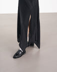 Wrap Midi Drape Skirt 垂墜中長裙 - Black