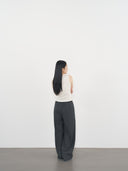 Rib Henley Tank 羅紋亨利背心-Beige